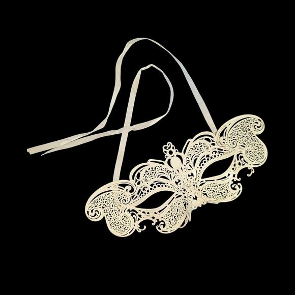 Venetian Metal Lace Masquerade Mask - Picture 1 of 5
